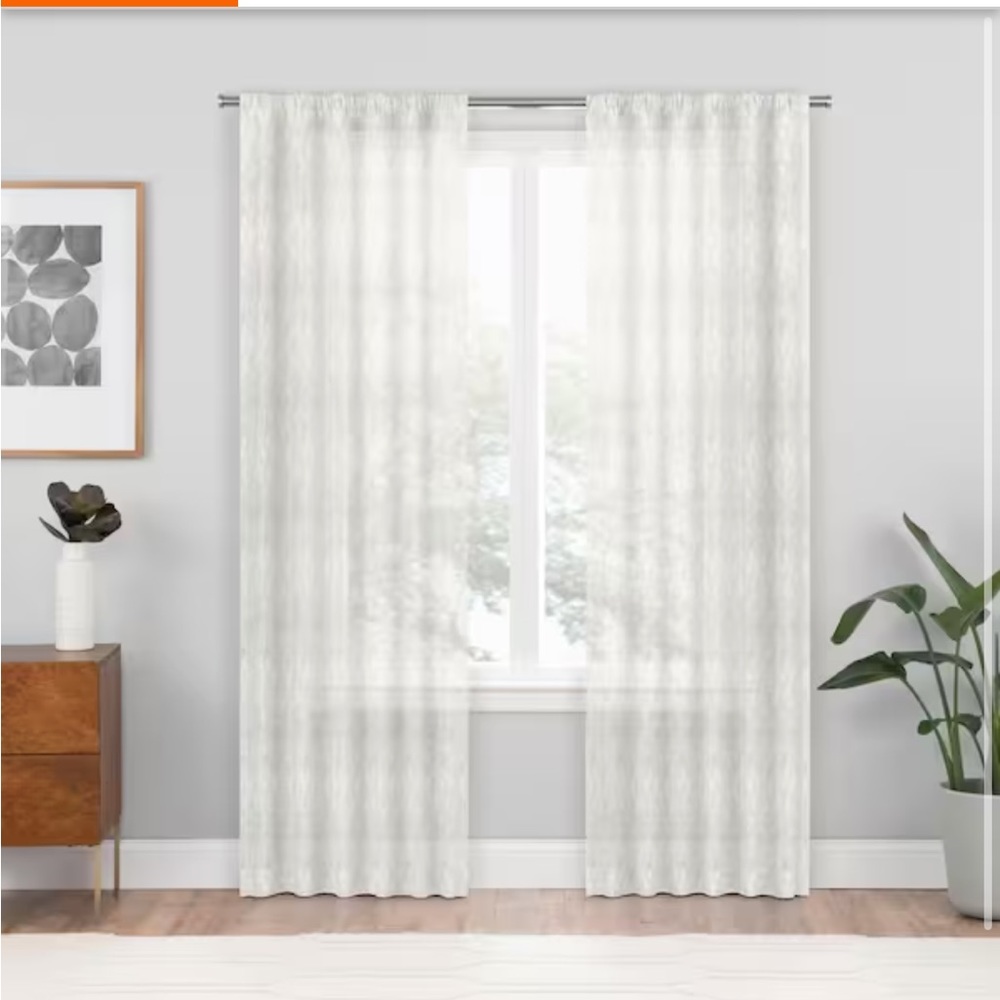 NWT- Home Decorators Collection- 54”x84” Drapery Panels- set of 2- Sheer